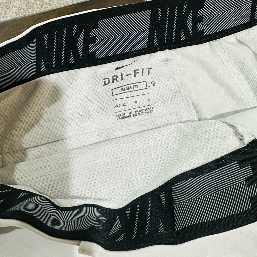 Nike White Dri-FIT Sweatpants